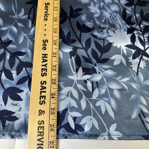 Vintage DaRue of California Satin Floral Blouse and Jacket Set Blue Floral Sz 14 - Picture 13 of 14